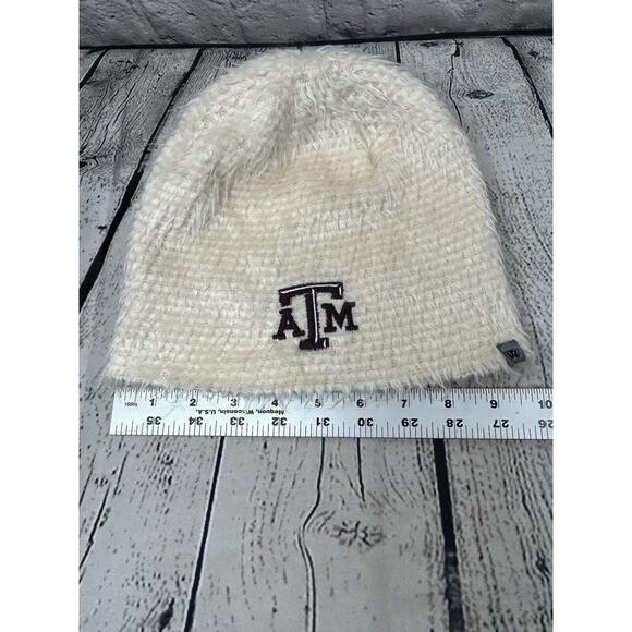 Top of the World TEXAS A&M AGGIES Beanie Fuzzy Cap Hat Winter Youth Beige - Picture 6 of 6